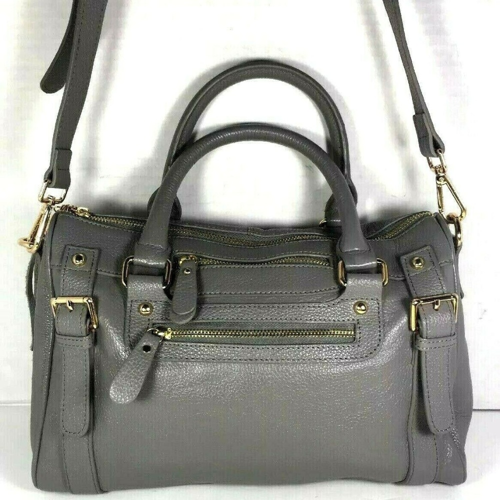 Erica Anenberg Grey Leather Cross Body Satchel